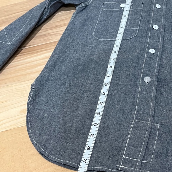 FWK Engineered Garments Dusty Blue Denim Shirt Size 1 - Picture 5 of 7